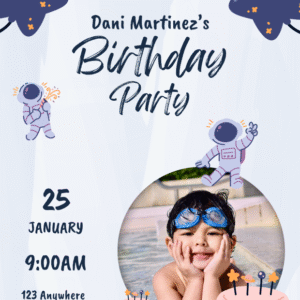 Birthday Invitation Cards 9x6